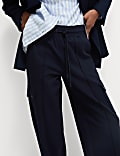 Ponte Utility Wide Leg Trousers