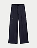 Ponte Utility Wide Leg Trousers