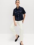 Mom High Waisted Ankle Grazer Jeans