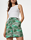 Printed Twill Shorts