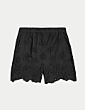 Pure Cotton Embroidered Shorts