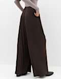 High Waisted Wide Leg Palazzo Trousers