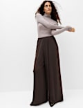 High Waisted Wide Leg Palazzo Trousers
