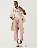 Pantalon coupe droite décontractée en coton