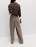 Lyocell Blend Pull On Wide Leg Trousers