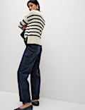Cotton Rich Carpenter Straight Leg Trousers