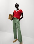 Cotton Rich Carpenter Straight Leg Trousers