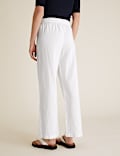 Linen Rich Wide Leg Trousers