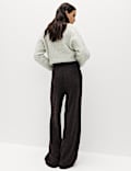 Brushed Rib Wide Leg Trousers