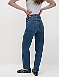 Embellished High Waisted Ankle Grazer Jeans