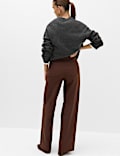Hose aus reiner Baumwolle mit weitem Bein
