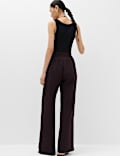 Lyocell Rich Elasticated Waist Wide Leg Trousers