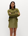 Faux Leather Mini Skirt