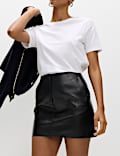 Faux Leather Mini Skirt