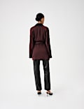 Faux Leather Straight Leg Trousers