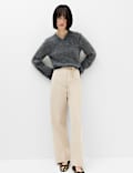 Pure Cotton Wide Leg Trousers