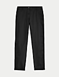 Chino coupe slim en coton à motif teinté