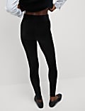 Leggings taille haute en velours côtelé