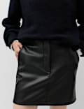 Faux Leather Mini Skirt