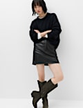 Faux Leather Mini Skirt