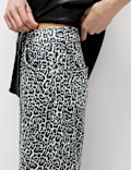 Animal Print Wide Leg Jeans