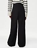 Cotton Rich Cargo High Waisted Trousers