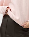 Faux Leather High Waisted Ankle Grazer Trousers