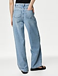 Slouchy Mid Rise Wide Leg Jeans
