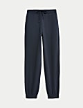 Cotton Rich Drawstring Cuffed Joggers