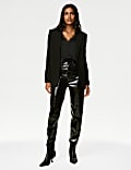 Harper Coated Cigarette Ankle Grazer Jeans