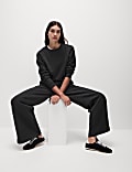 Cotton Rich Brushed Wide Leg Joggers