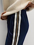 Cotton Rich Retro Side Stripe Joggers