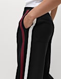 Jersey Side Stripe Wide Leg Trousers