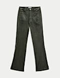 Cotton Rich Cord Flared Slim Fit Trousers