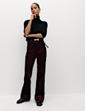 Cotton Rich Cord Flared Slim Fit Trousers
