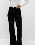 Cotton Rich Cord Flared Slim Fit Trousers