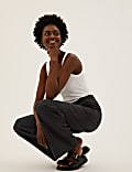 Pantalon large en lin