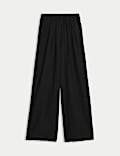 Linen Rich Wide Leg Trousers