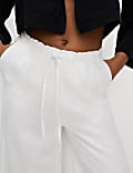 Pure Linen Palazzo Trousers