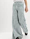 Pure Linen Wide Leg Palazzo Trousers