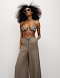Pure Linen Palazzo Trousers