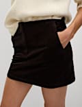 Cotton Rich A-Line Mini Skirt