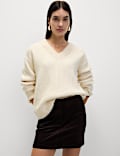 Cotton Rich A-Line Mini Skirt