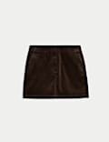 Cotton Rich A-Line Mini Skirt