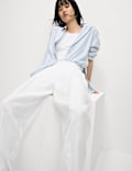 Pure Linen Carrot Leg Trousers