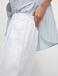 Pure Linen Carrot Leg Trousers