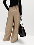 Pleat Front Palazzo Trousers