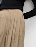 Pleat Front Palazzo Trousers