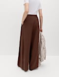 Pleat Front Palazzo Trousers