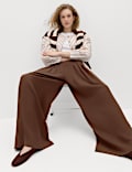 Pleat Front Palazzo Trousers